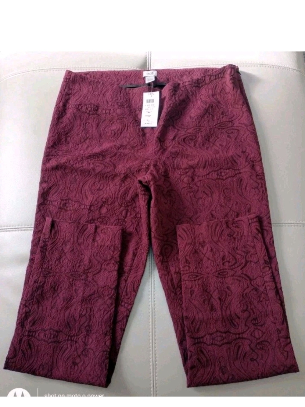 Women's Cache Red Pants Cotton Blend Size 12
